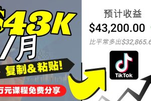 （4371期）2022抖音国际版Tiktok赚钱项目：每天上传一个视频就轻松月入$43200