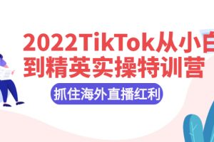 （2394期）2022TikTok从小白到精英实操特训营，掌握TikTok核心技术，抓住海外直播红利