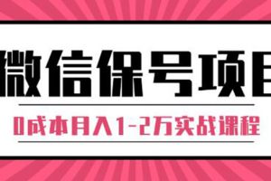 （1315期）微信保号项目,每天引流量100-200粉，0成本月入1-2万实战课程（完结）无水印