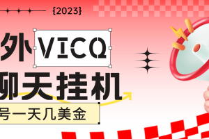 （4750期）最新国外VICQ一对一视频无人直播自动聊天挂机 单号一天6-10美金(脚本+教…