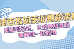 （2485期）千锤百炼的美业爆款课程，美业号公式，让短视频变现像呼吸一样简单