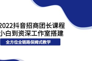 （3696期）2022抖音招商团长课程，从小白到资深工作室搭建，全方位全链路保姆式教学