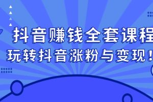 （2390期）抖音赚钱全套课程，玩转抖音涨粉与变现！