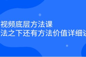 （2300期）短视频底层方法课：方法之下还有方法价值详细讲解