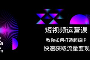 （2022期）短视频运营课：教你如何打造超级IP，快速获取流量变现！