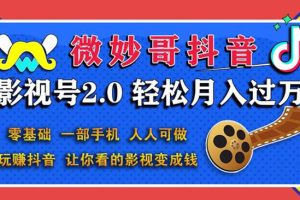 （1508期）抖音影视号2.0：0基础一部手机玩赚抖音，轻松月入3万（无水印）