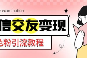 （5273期）微信交友变现项目，吸引全网LSP男粉精准变现，小白也能轻松上手，日入500+