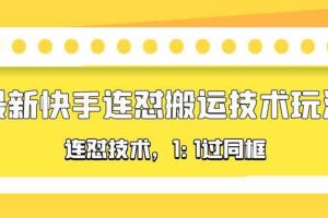 （5463期）对外收费990的最新快手连怼搬运技术玩法，1:1过同框技术（4月10更新）