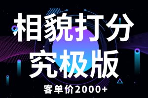 （5980期）相貌打分究极版，客单价2000+纯新手小白就可操作的项目