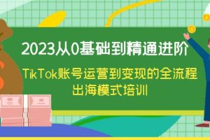 （6299期）2023从0基础到精通进阶，TikTok账号运营到变现的全流程出海模式培训