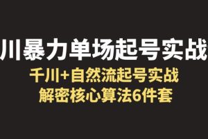 （6317期）千川暴力单场·起号实战课：千川+自然流起号实战， 解密核心算法6件套