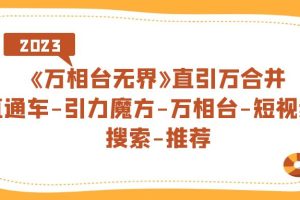 （7251期）《万相台-无界》直引万合并，直通车-引力魔方-万相台-短视频-搜索-推荐