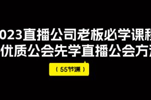 （7738期）2023直播公司老板必学课程，做优质公会先学直播公会方法（55节课）