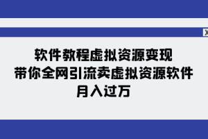 （7768期）软件教程虚拟资源变现：带你全网引流卖虚拟资源软件，月入过万（11节课）