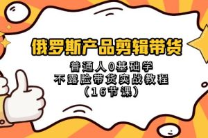 （8411期）俄罗斯 产品剪辑带货，普通人0基础学不露脸带货实战教程（16节课）