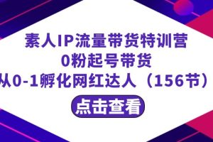 （8776期）繁星·计划素人IP流量带货特训营：0粉起号带货 从0-1孵化网红达人（156节）