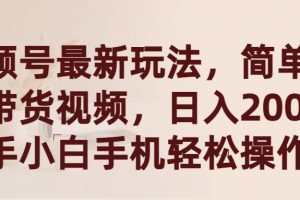 （9486期）视频号最新玩法，简单搬运带货视频，日入2000+，新手小白手机轻松操作