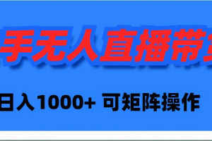 （9542期）快手无人直播带货，新手日入1000+ 可矩阵操作