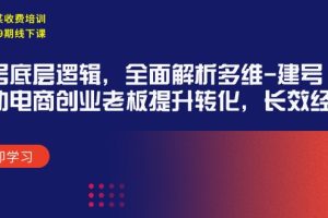 （9806期）某收费培训39期线下课：起号底层逻辑，全面解析多维 建号，协助电商创业…