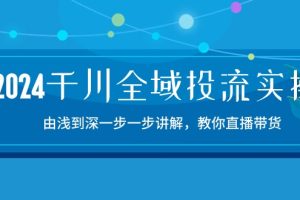 （10848期）2024千川-全域投流精品实操：由谈到深一步一步讲解，教你直播带货-15节