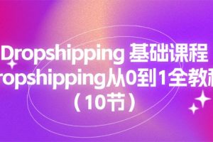 （11110期）Dropshipping 基础课程，Dropshipping从0到1全教程（10节）