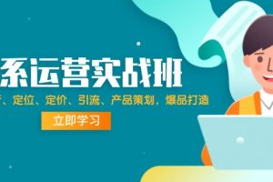 （12186期）淘系运营实战班：市场分析、定位、定价、引流、产品策划，爆品打造