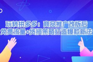 （12363期）玩转拼多多：商品推广改版后，免费流量+货损策略打造爆款新法（无水印）